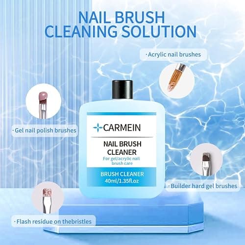 CARMEIN Nail Brush Cleaner - Special for Gel/Nail Art Brushes & Makeup Brush Care, Must-Have for Renewal, 40ml/1.35fl.oz thumbnail 2