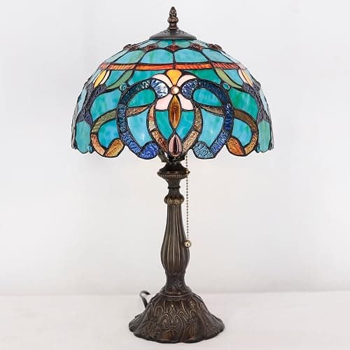 ZJART Tiffany Table Lamp 12X12X19 Inch Green Brown Jewelry Baroque thumbnail 4