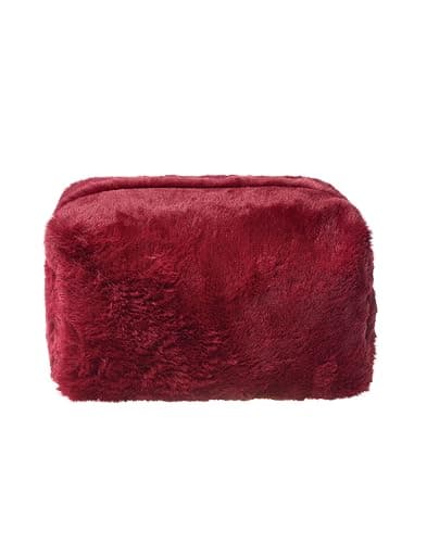 Harry Potter Womens Makeup Bag & Mirror | Ladies Burgendy Fur Cosmetic Pouch Logo | Travel Beauty Case thumbnail 2