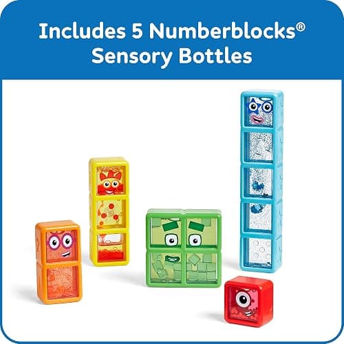 hand2mind Numberblocks One to Five Sensory Bottles, Numbers for Toddlers, Counting Toys, Calming Sensory Fidget Toys, Calm Down Corner Supplies, Social Emotional Learning, Birthday Gifts for Kids thumbnail 3