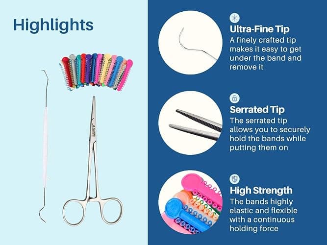 Ligas para Brackets Ortodoncia Dental braces color changing kit orthodontic Dental Ligature Ties for Brackets Change Braces Color Easily DIY Braces Color Kit 1040pcs thumbnail 4