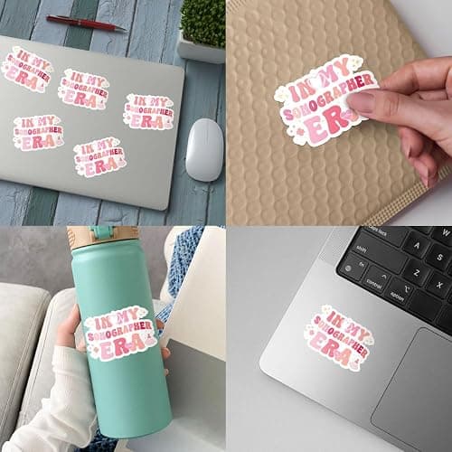 (3pcs) in My Sonographer Era Sticker, Sonographer Sticker, Sonography Stickers Die-Cut Waterproof Vinyl Stickers 3" for Laptop Water Bottle Window Phone Helmet thumbnail 4