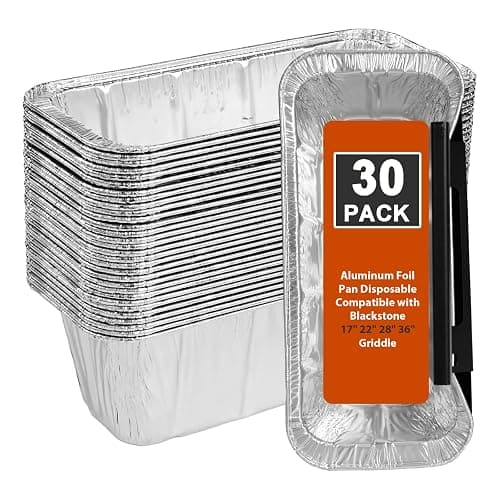 Whaleme Grease Cup Liners Compatible with Blackstone Griddle 5017 - Griddle Accessories, Disposable Grill Tray, Aluminum Foil Drip Pan Grease Catcher Cup Liner for 17, 22, 28, 36 Inch (30 Pack) - Image 1