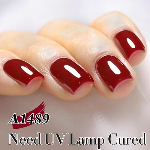 Double Rhythm Translucent Gel Polish Sheer Neutral Natural Light Milky Same Color Same Bottle 15ML Jelly UV Polish Nail Art DIY at Home (Cherry Red-A1489) thumbnail 3