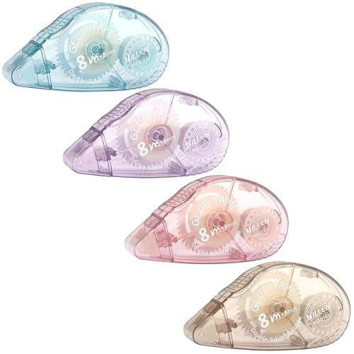 Tamaki 4 Pack Scrapbook Tape, Double Sided Tape Roller for Crafts, Adhesive Glue Runner Scrapbooking Supplies thumbnail 7
