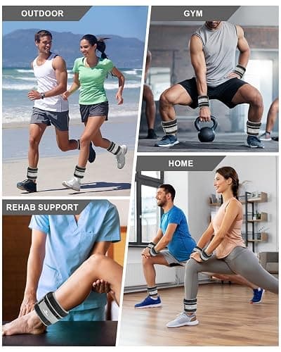 Adjustable Ankle Weights 1-3/4/5/6/8/10/12/15/20 LBS Pair with Removable Weight for Jogging, Gymnastics, Aerobics, Home, Fitness, Physical Therapy thumbnail 5