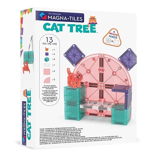 MAGNA-TILES Cat Tree 13-Piece Magnetic Construction Set, The Original Magnetic Building Brand thumbnail 3