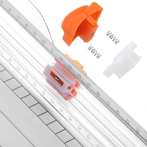 Firbon A4 Paper Cutter 12 Inch Titanium Paper Trimmer Scrapbooking Tool with Side Ruler for Craft Paper, Coupon, Label, Cardstock (White) thumbnail 5
