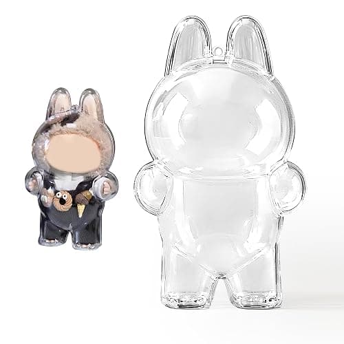 Protective Case for LABUBU, The Monsters Exciting Macaron Acrylic Display Case Clear Protective Cover for Standing Figure - Image 1