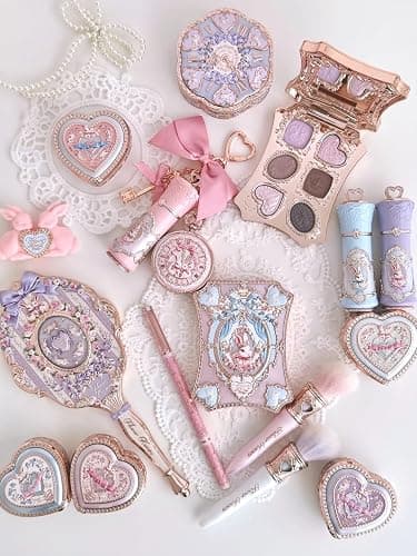 Flower Knows Bunny Garden All-In Gift Set, 40-Piece Collectible Display Box | Wardrobe-Style Full-Face Kit with Lip Cream, Blush, Eye Palette, Cushion Foundation N02, Gel Eyeliner, Brushes & Mirrors thumbnail 7