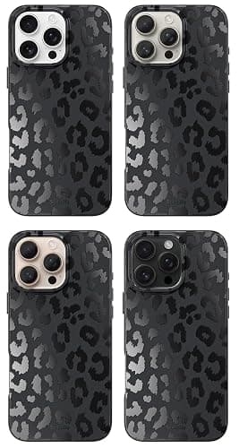 SCORPIFY for iPhone 16 Pro Case [Compatible with MagSafe] with Matte Black Leopard Cheetah Print Design, Cute Magnetic Phone Cover for Women Girls and Men, Slim Bumper with Stylish Pattern thumbnail 7