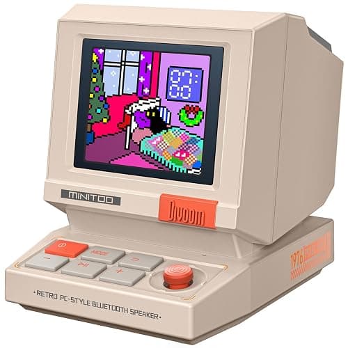 Divoom MiniToo Retro PC-Style Computer Speaker, Smart Pixel Screen with DIY Faces, Bluetooth & USB Audio, Alarm/White Noise Clock, Desk Setup Gift for Bedroom, Office & Gaming - Image 1