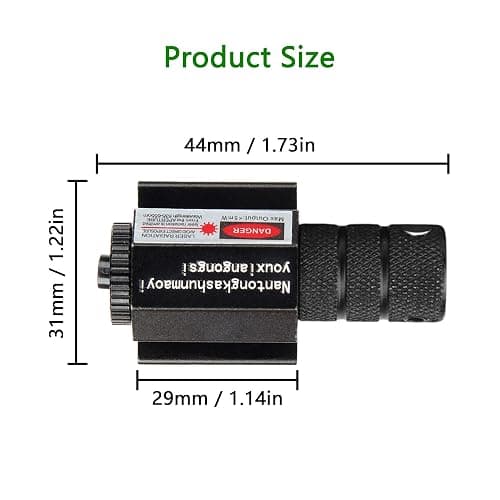 KASENTE Red Laser Beam Sight with 21mm Picatinny Weaver Rail Mount for Airsoft Gun Pistol Rifle, Black thumbnail 4