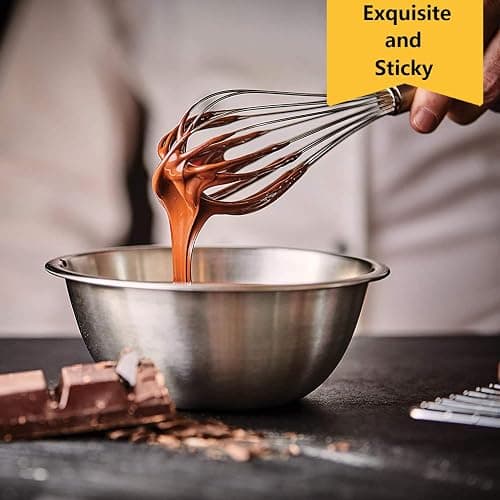 Whisks for Cooking, 3 Pack Stainless Steel Whisk for Blending, Whisking, Beating and Stirring, Enhanced Version Balloon Wire Whisk Set, 8"+10"+12" thumbnail 2