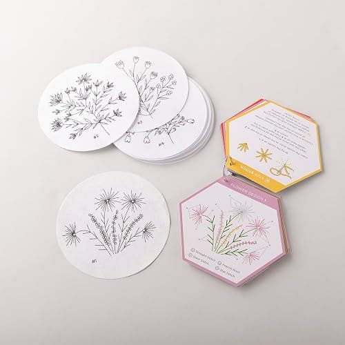 Ingrid's Wildflowers - an Heirloom Embroidery Kit by Missouri Star | Includes 20 Wildflower Designed Peel & Stitch Washaway Sheets, Colored Floss, Needles, Hoop, and Other Tools Needed for Embroidery thumbnail 6