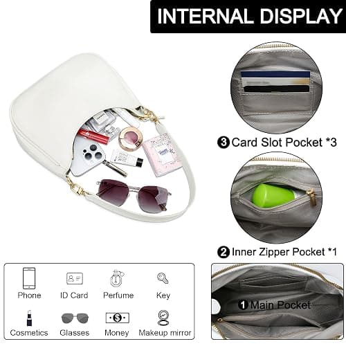 KKXIU Shoulder Bag for Women Cute Hobo Purses and Handbags Retro Clutch Underarm Purse thumbnail 4