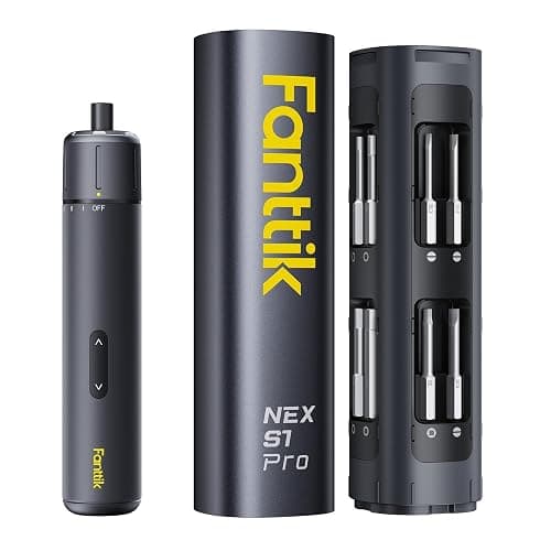 Fanttik S1 Pro Electric Screwdriver, Power Screwdriver with16 S2 Steel Bits, 3 Torque Settings, Max 6 N.m, 2000mAh Battery, LED Light & 1/4''Hex, Ideal Tool for Furniture & Gaming PC - Image 1