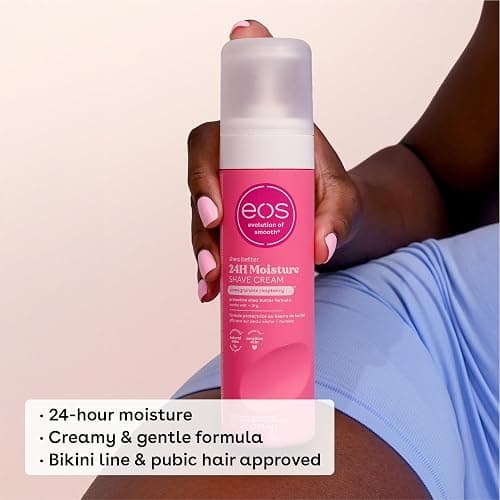 eos Shea Better Shave Cream- Pomegranate Raspberry, Shea Butter, Aloe Vera, Moisturizing, Shaving Cream for Women, eos Shave Cream, 7 fl oz, 2-Pack thumbnail 3