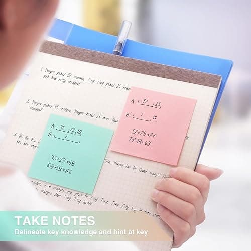 Sticky Notes 3x3inch, 8 Pads Self-Stick Notes, 8 Pastel Multi Colors with Gray Note Pads, Suitable for School, Home, Office, 80 Sheets/Pad - 8 Pastel Colors thumbnail 2