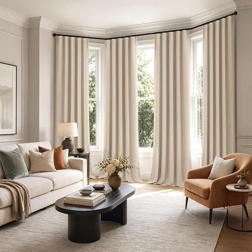 MIULEE Cream Beige Pinch Pleat Blackout Curtains 40x96 Inch Length 2 Panels | Back Tab Rod Pocket Pleated, Thermal Insulated, Floor to Ceiling Curtain for Bedroom, Living Room Darkening Extra Long Drapes thumbnail 9