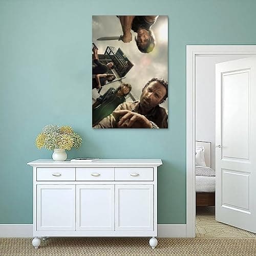 RCILFEJDJ The Wal-King Dead Poster Rick Daryl Maggie Glenn Poster Poster Canvas 90s Wall Art Room Aesthetic Posters (Color : Unframe-Style, Size : 12x18inch(30x45cm)) thumbnail 4