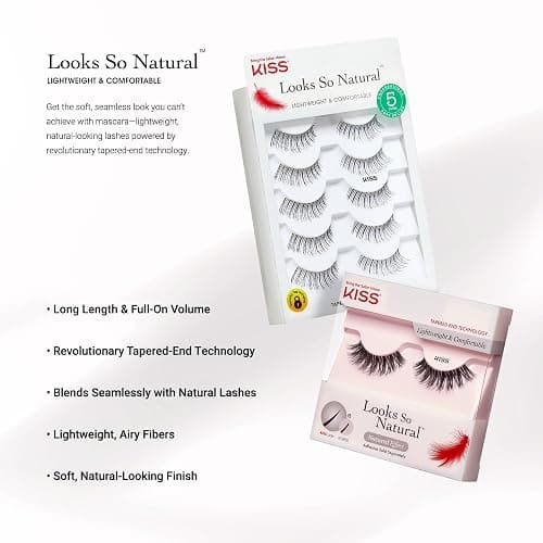 KISS So Wispy, False Eyelashes, '', 12mm, Includes 5 Pairs Of Lashes, Easy to Apply, Reusable Lash Clusters thumbnail 6