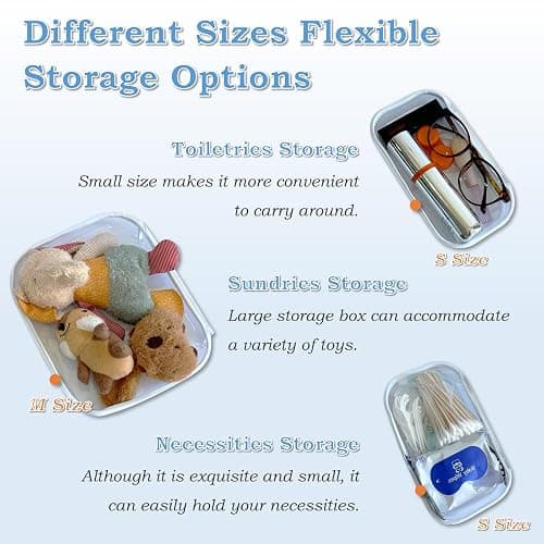 Gberlczz Clear Hard Zipper Case for Storage, Durable Clear Zipper Pouches, Hard Plastic Zippered Pouch for Snacks Toy Travel Organizer thumbnail 4