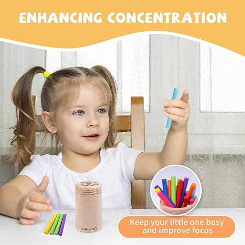 YHHYTOY Montessori Toys for 1+ Year Old, Toddler 18 Month Old Toy Color Sorting Preschool Learning Activities, Fine Motor Skills Sensory Toys for Toddlers 1-3, 1 2 3 Year Old Girl Boy Baby Gifts thumbnail 6