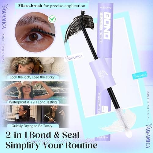 Manga Lash Clusters Kit DIY Anime Eyelash Extension Kit 10-16mm Spiky Individual Lashes Clusters Wide Anime Eyelash Clusters Kit with 2-in-1 Bond & Seal Precision Tweezers DIY Lash Kit by Yawamica thumbnail 5