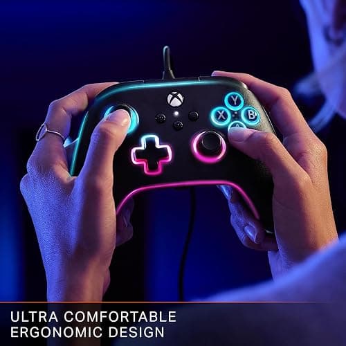 PowerA Advantage Wired Controller for Xbox Series X|S with Lumectra - Black, gamepad, wired video game controller, gaming controller, works with Xbox One and Windows 10/11, officially licensed thumbnail 6