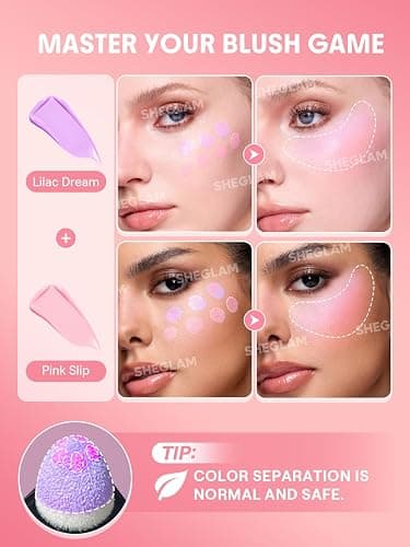 SHEGLAM Color Bloom Liquid Blush-Pink Slip thumbnail 3