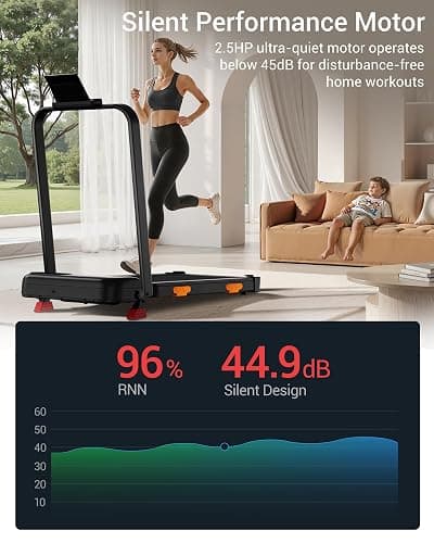 LONTEK 3-in-1 Foldable Treadmill with 300 LBS Capacity, 15% Walking Pad Treadmills for Home and Office, 2.5 HP Under Desk Treadmill with Quiet Brushless thumbnail 4