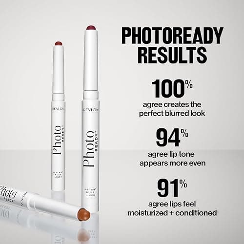 REVLON PhotoReady Instant Blur Liner, Soft Matte Lip Makeup to Overline for Instant Natural, Fuller-Looking Lips, Sheer-to-Buildable, 004 Lazy, 0.05 oz thumbnail 6