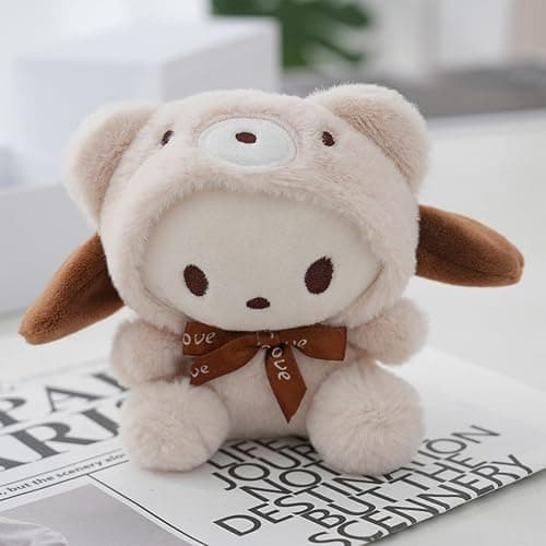 Cartoon Bag Charms Cute Plush Keychain for Women Girls, 5" Soft Backpack Key Chain Cute Stuffed Animals Bag Keychain thumbnail 3