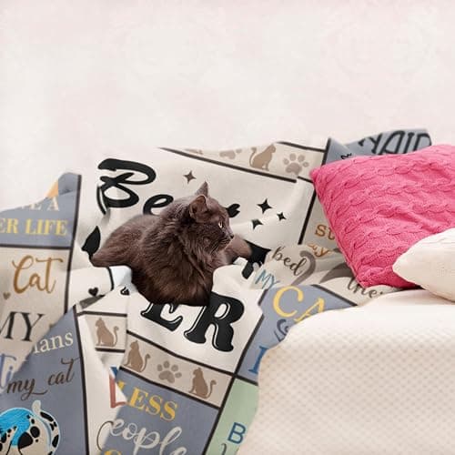 XALAZY Mothers Day Cat Mom Gifts for Women Blanket 50"X60", Cat Gifts for Women, Cat Lover/Lady Gifts, Funny Cats Themed Presents for Birthday/Christmas, Cat Blanket thumbnail 6