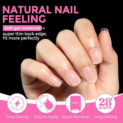 UNA GELLA Extra Short Square Nail Tips XS 216pcs Pre-shape Extra Short Square Press on Nails Gel Tips Full Cover Acrylic Nails False Nails For DIY Salon 12 Sizes thumbnail 4