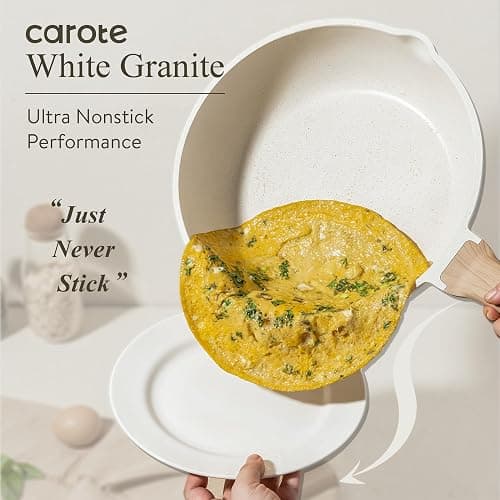 CAROTE Pots and Pans Set Nonstick, Cookware Set Induction Kitchen Cooking Set 26cs w/Frying Pans & Saucepans& Grill Pan thumbnail 4