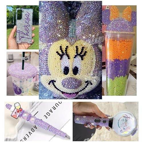 qiipii 2mm-6mm 3 Color Violet Series Crystal Resin Rhinestones w B7000 Jewelry Glue for Bedazzling Crafting Flatback Stones Gems Diamonds for Nails Face Eyes Makeup Tumblers Bottles DIY Crafts Clothes thumbnail 5