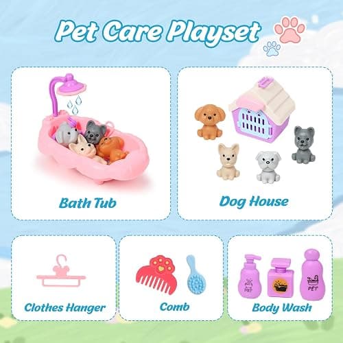 Bath Bombs for Kids with Toys Inside for Girls Boys, 12 Pack Kids Bath Bombs with Surprise Dog Pretend Playset, Handmade Bubble Bath Fizzies Birthday Christmas Gift Set thumbnail 6