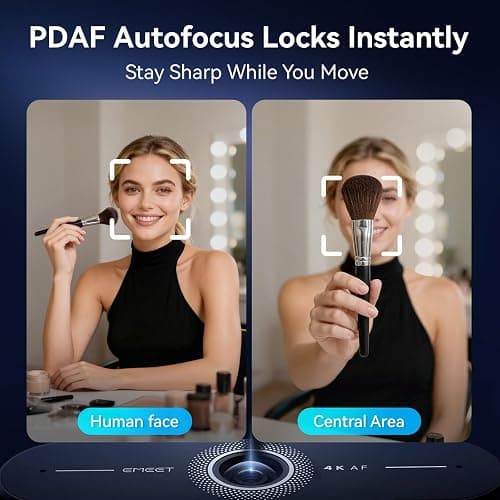 EMEET C60E 4K Webcam for Streaming & Gaming，PDAF Autofocus | Dual Mics, Live Streaming Camera with Auto Light Correction, Plug & Play USB Webcam for PC & Mac thumbnail 3