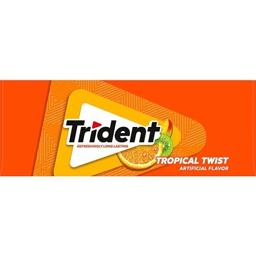 Trident Tropical Twist Sugar-Free Chewing Gum, 6 Pocket Packs of 28 Pieces (168 Total Pieces) thumbnail 12