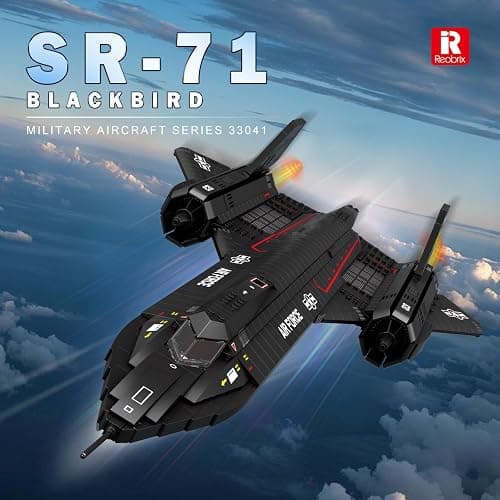 Reobrix SR-71 Blackbird Reconnaissance Fighter Jet Building Set, 33041 Military Aircraft Construction Sets, Home Decor or Collection, Aviation Airplane Toy Gifts for Adult and Military Fans thumbnail 3