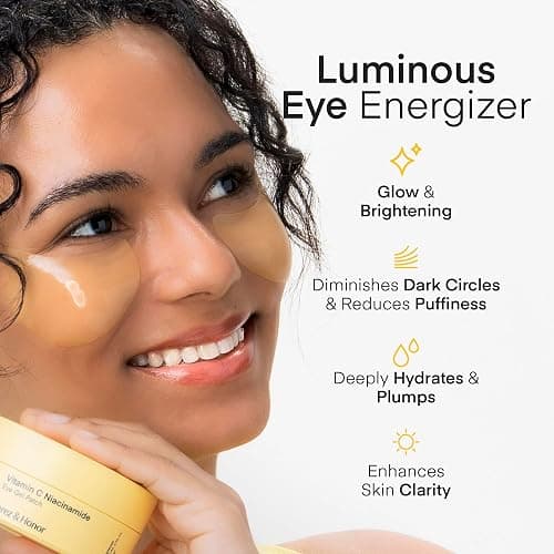 Patchs Yeux Anti-Cernes Korean Skincare: Masque Gel Sous les Yeux à la Vitamine C, Niacinamide, Acide Tranexamique, Caféine & Acide Hyaluronique - Éclat, Anti-Poches & Anti-Rides, 60 Patchs Hydrogel thumbnail 2