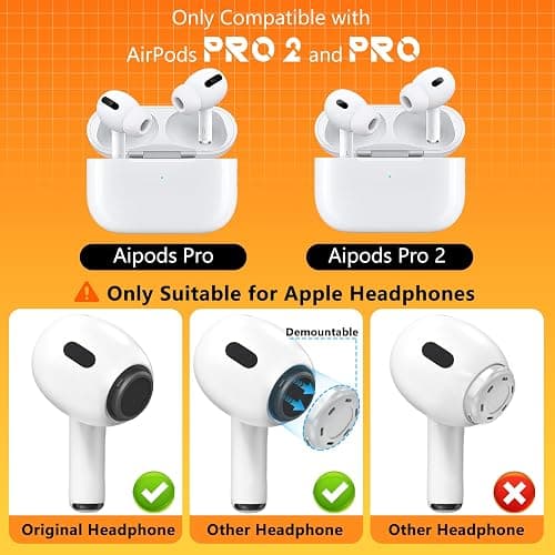 Inesore 4 Pairs Replacement Ear Tips for AirPods Pro 2nd/1st (White) | with Noise Reduction Hole & Built-in dust Guard Screen,Silicone,with Portable Storage Box & Cleaner Pen,4 Size (XS/S/M/L) thumbnail 3