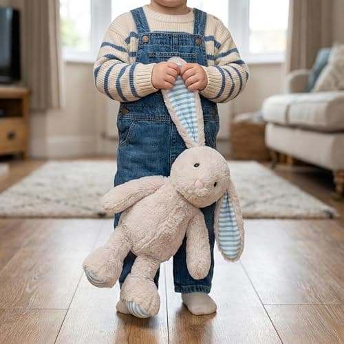WEIGEDU Beige Cream Bunny Rabbit Stuffed Animals Plush Toys | For Kids Girls Boys Baby, Birthday Bedtime Gift, 17.7 inches thumbnail 2