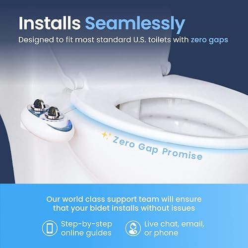 LUXE Bidet NEO 120 - Single Nozzle, Self-Cleaning, Non-Electric Bidet Attachment for Toilet Seat, Adjustable Water Pressure, Rear Wash (White) thumbnail 5