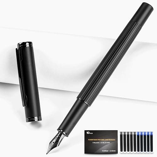 JINHAO Fountain Pen Fine Nib, Includes Ink Cartridges & Converter, Perfect Weight, Optimal Flow, No Skips - Image 1