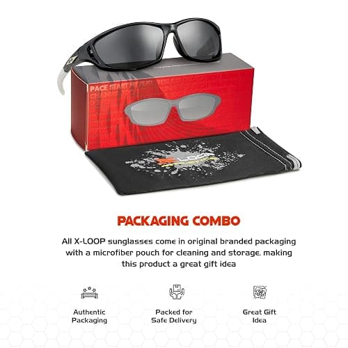 X LOOP Polarized Wrap-Around Sunglasses for Men Women Running Fishing Driving Sports Glasses thumbnail 5