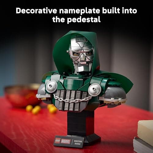 LEGO Marvel Doctor Doom Bust 76345 | Collectible Building Sets for Adults, Ages 18+, Movie Display for Bedroom or Book Shelf, 379 pieces, Gift for Marvel Fans thumbnail 6