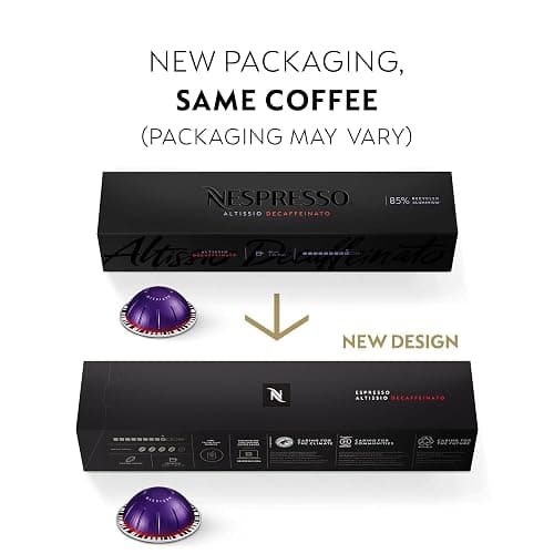 Nespresso Capsules Vertuo, Altissio Decaffeinato, Dark Roast Espresso, 50-Count Espresso Pods, Brews 1.35 oz. thumbnail 3